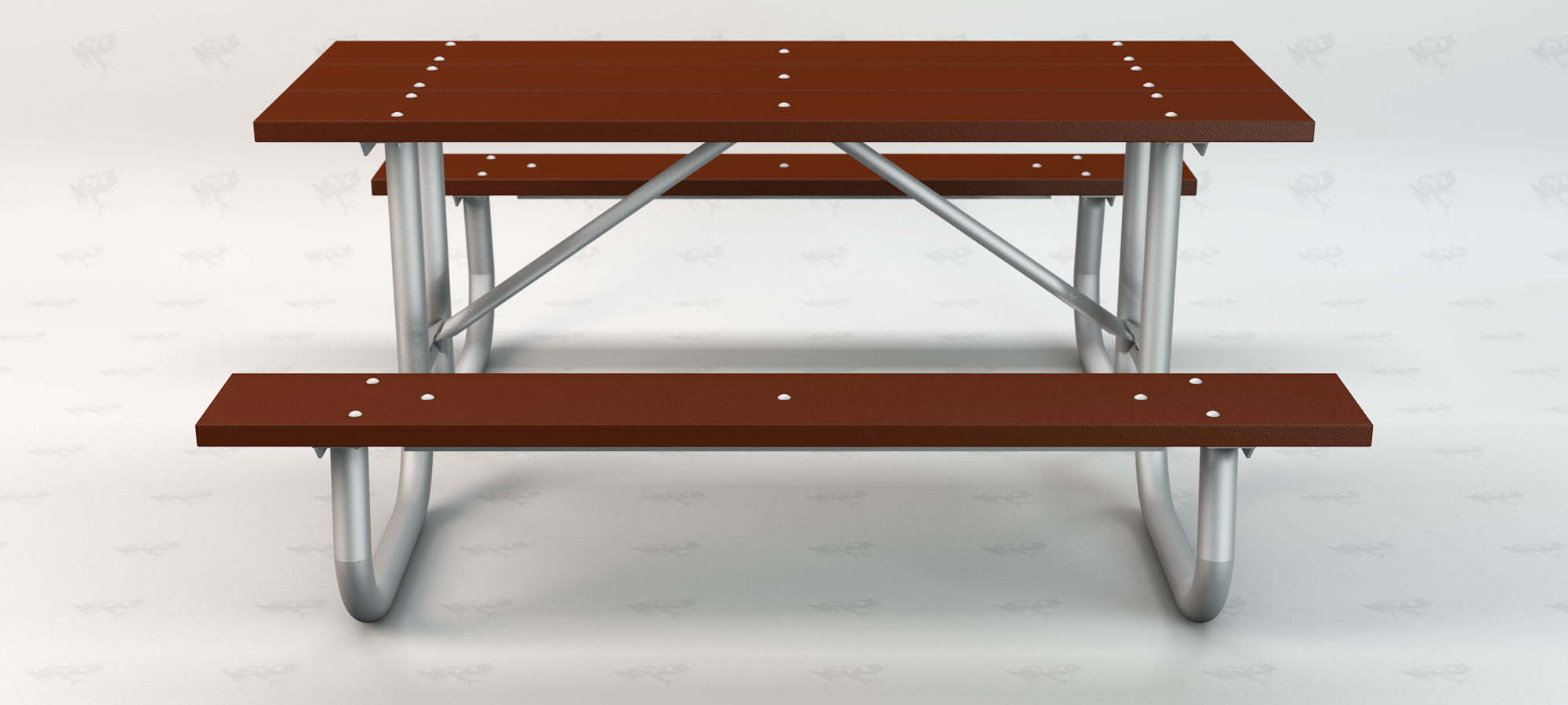 Galvanized Frame Table Front