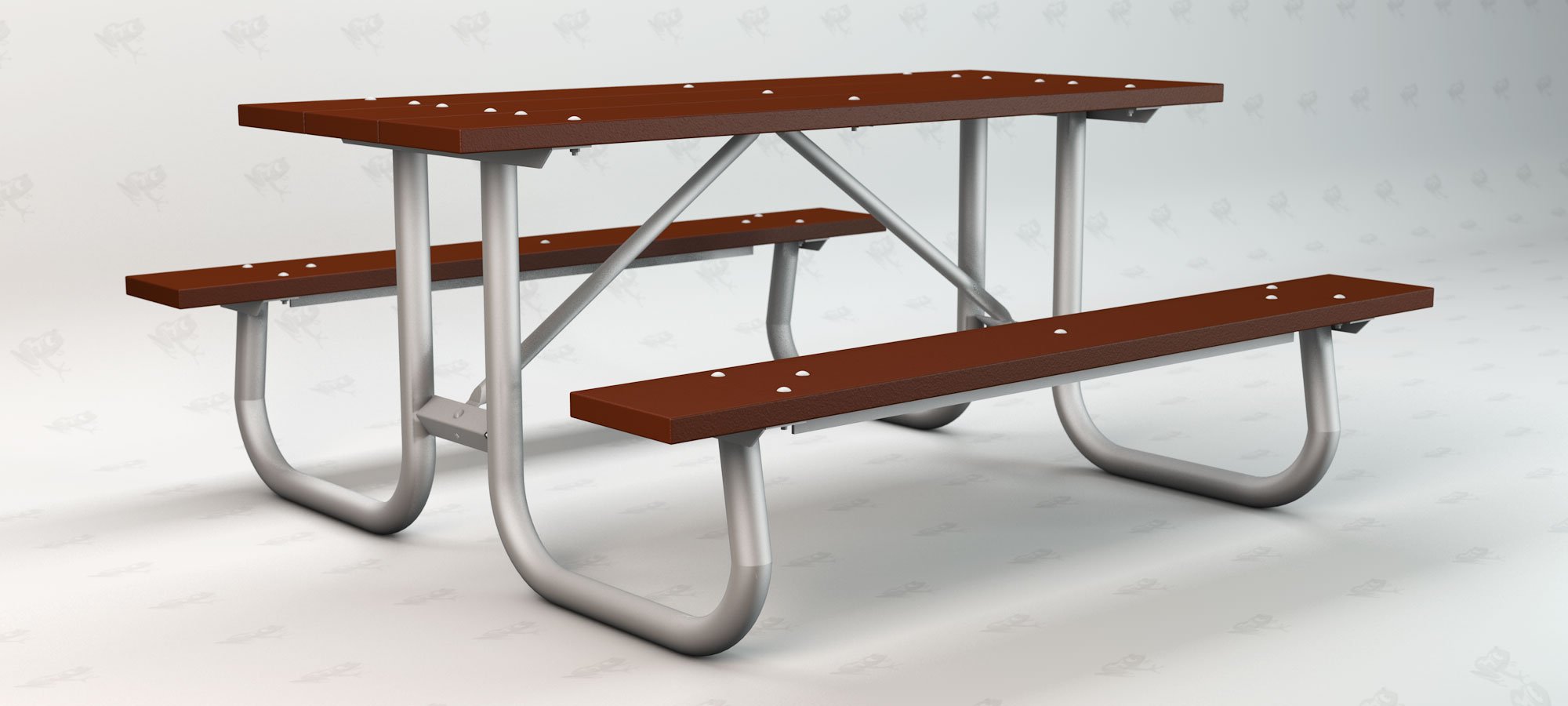 Galvanized Frame Table Left