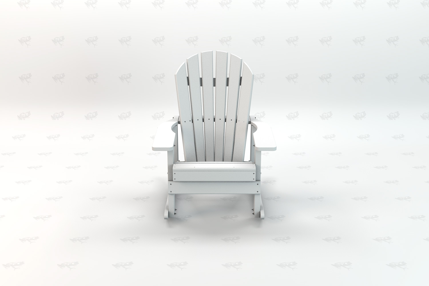 Charleston Adirondack Rocking Chair Front__WHI