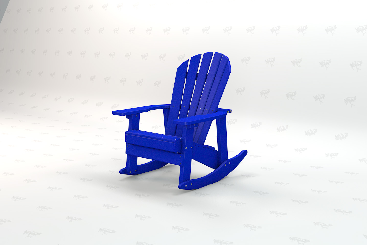Charleston Adirondack Rocking Chair Right__BLU