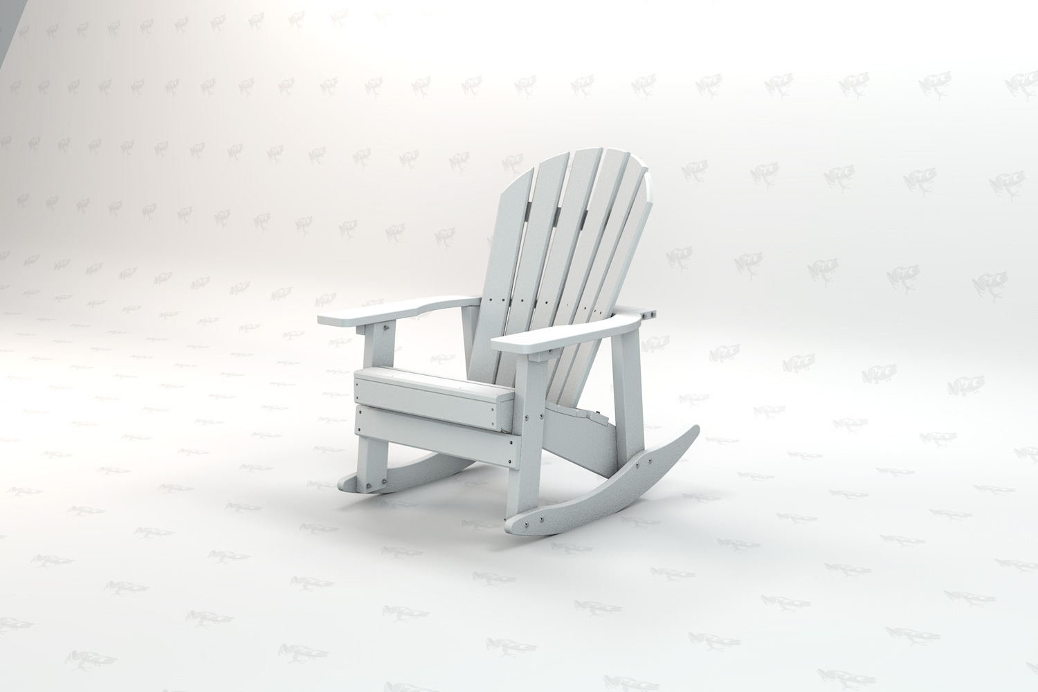 Charleston Adirondack Rocking Chair Right__WHI