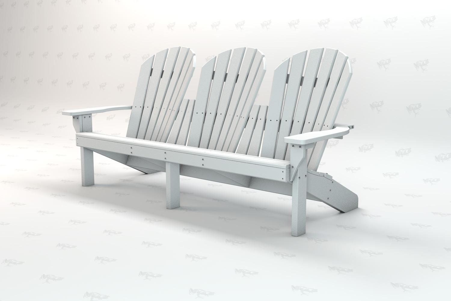 Grand Isle 3-Seat Adirondack Right__WHI