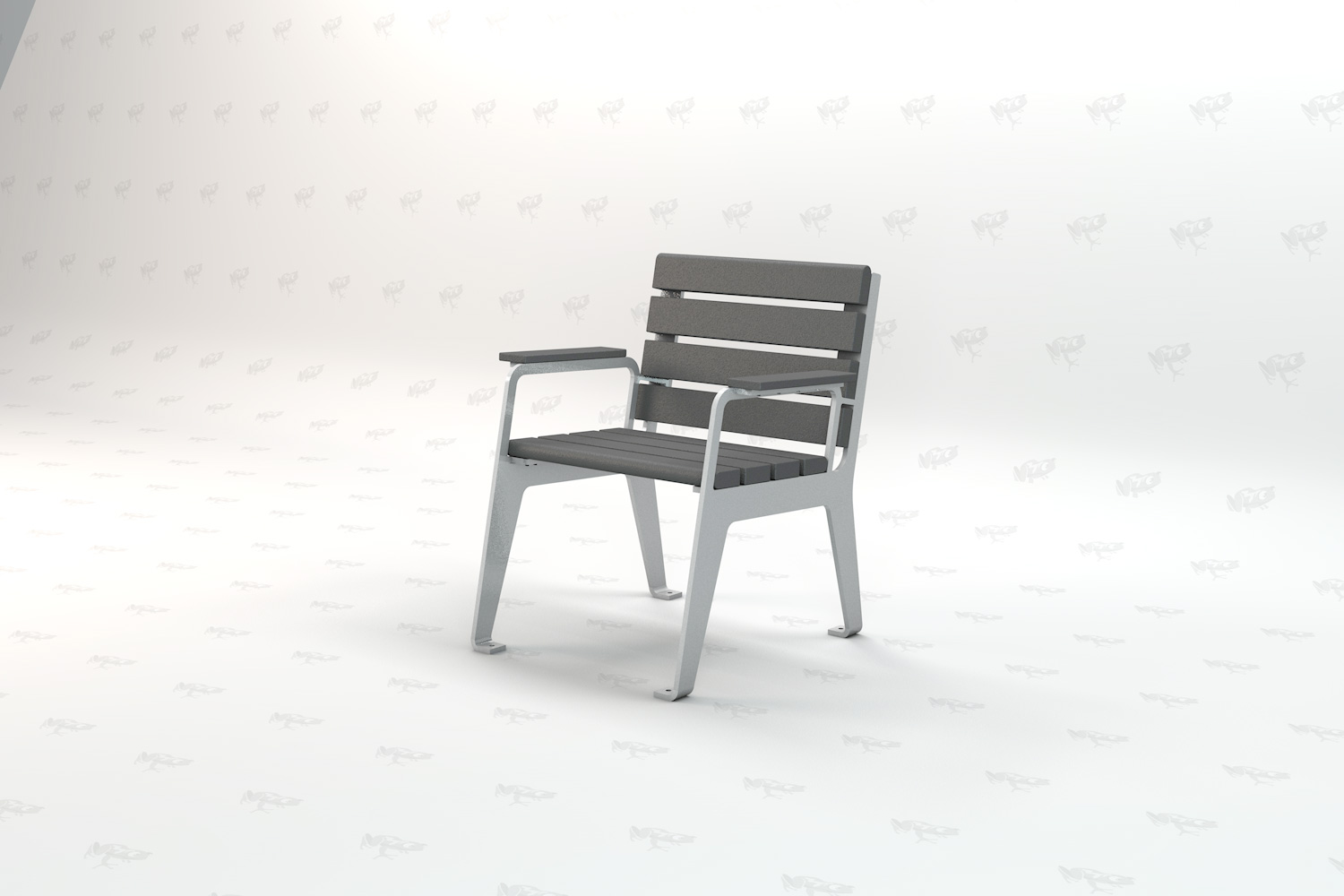 Plaza Chair Right Gray
