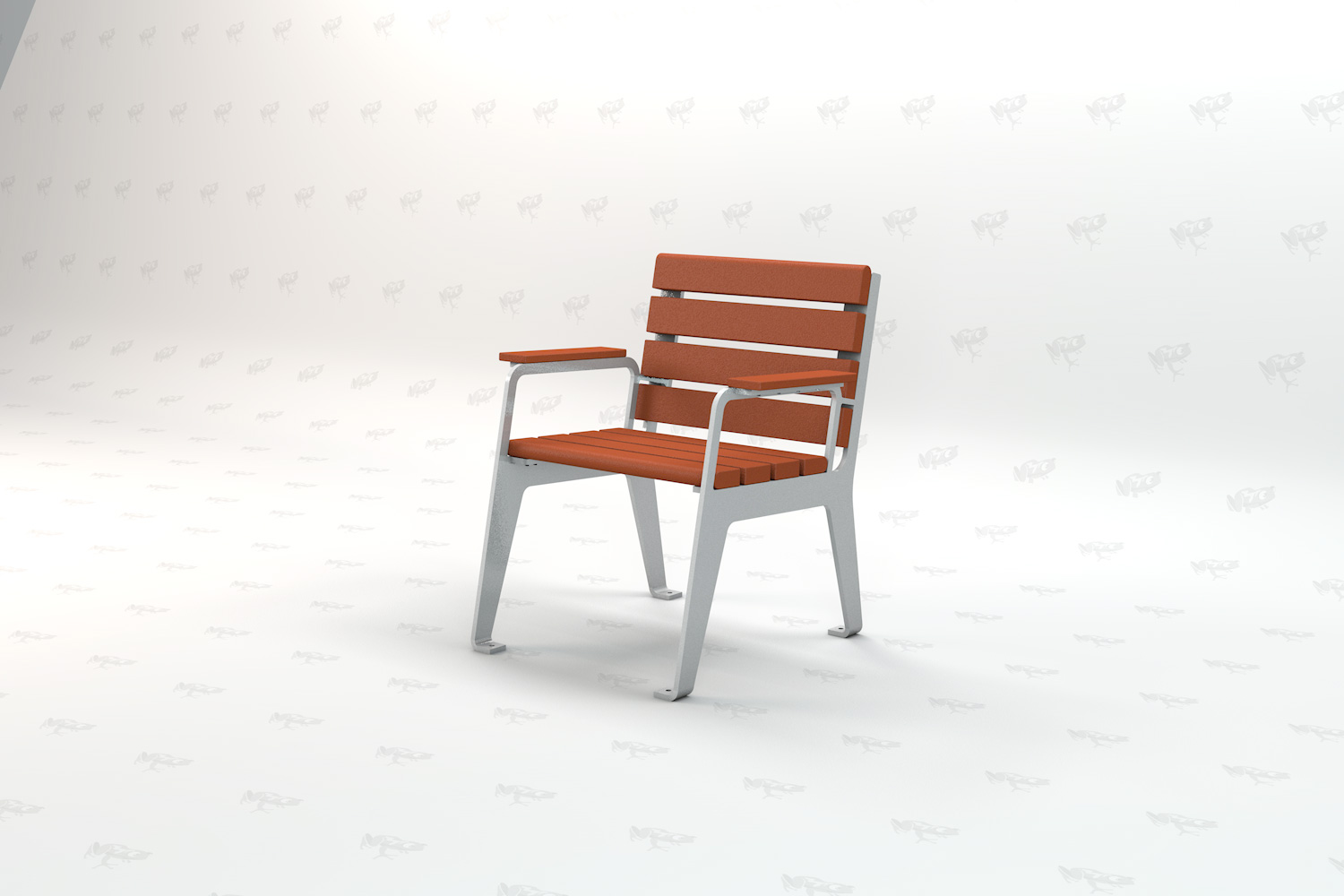 Plaza Chair Right Redwood