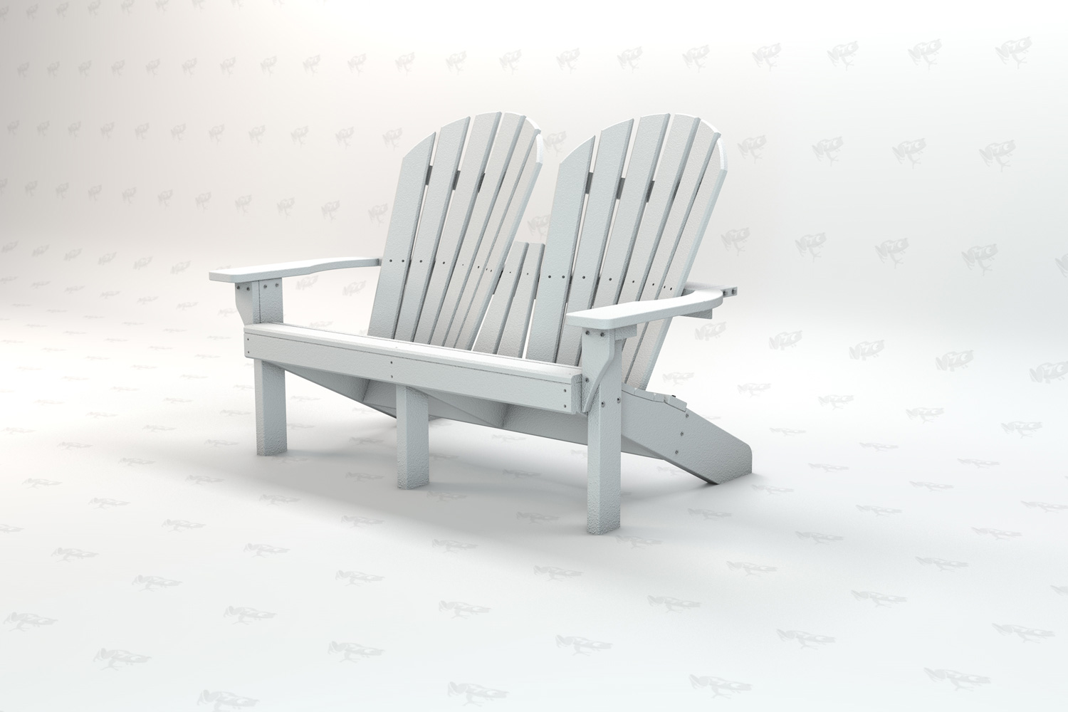 Riviera 2-Seat Adirondack Right__White