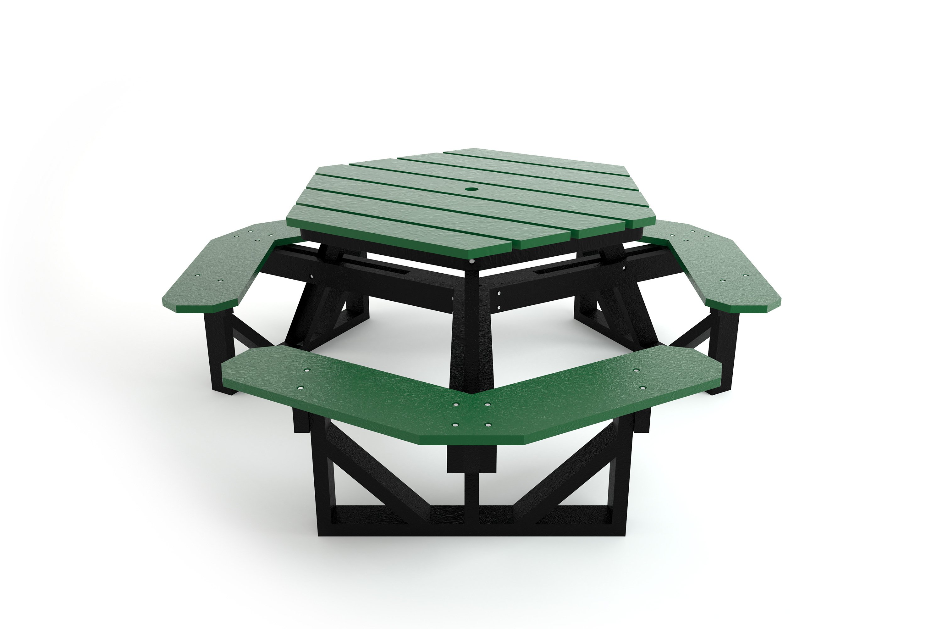Hex Table Front - Green